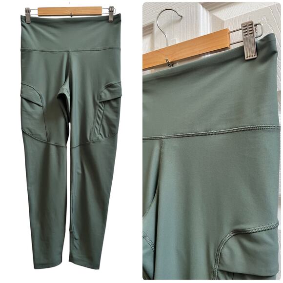 Old Navy New PowerSoft High Rise Go Dry Leggings Size Large Gym Workout - Picture 10 of 10